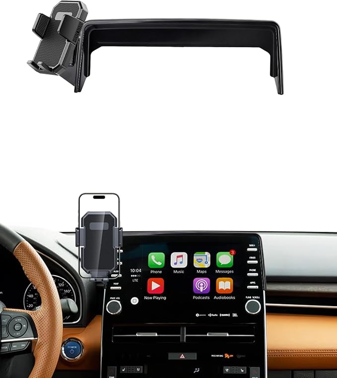 PZK Car Phone Holder for Toyota Avalon/Avalon Hybrid 2019 2020 2021 2022 Accessories 9-Inch Screen Fixed Clip Auto Lock Car Phone Mount for 4.0-7.0 Inch Phones 360° Rotation Not Affect Vent Cradles