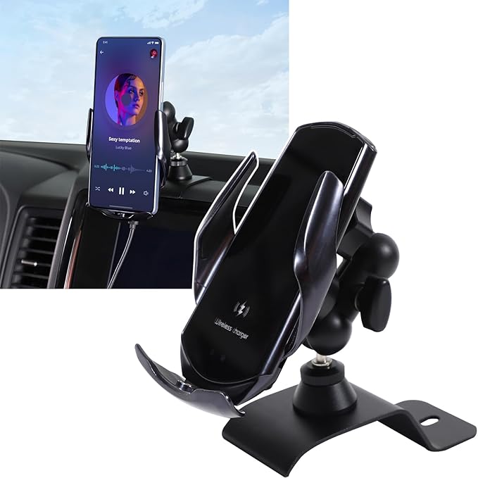 Aunginsy Car Phone Mount Compatible with Nissan Frontier 2022-2024 Center Console Phone Holder Dash Panel Mobile Phone Bracket Universal Cell Phone Navigation Stand Fit All Smart Phones Accessories