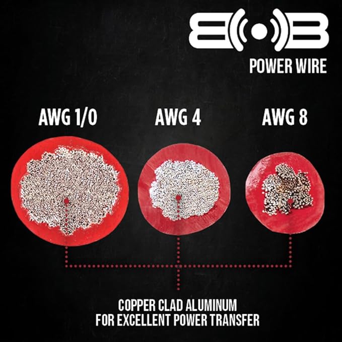 Belva True 4 Gauge AWG Premium CCA Complete Amplifier Wiring Kit with OFC 2-Channel RCA Cable - BAK42BK Gray