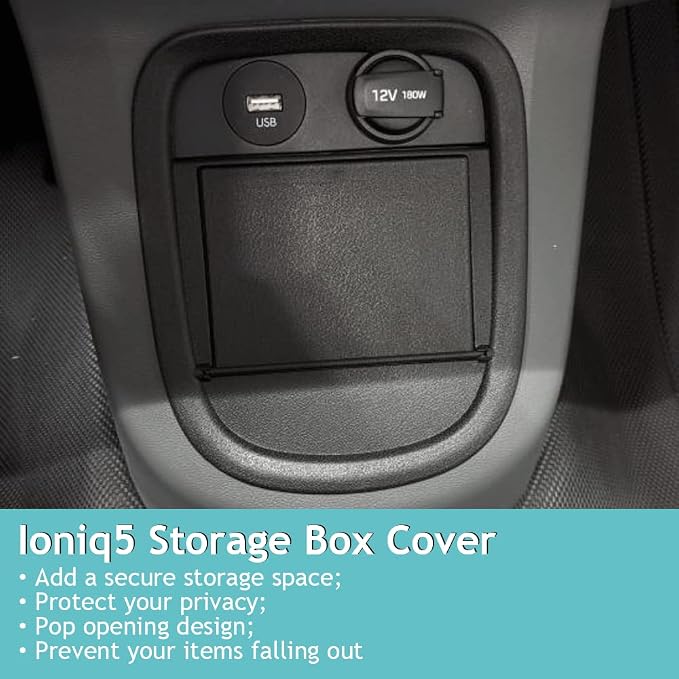 BestEvMod Lower Dash Cover & Lower Center Console Organizer Cup Holder Tray Compatible with Hyundai Ioniq 5 2022-2024