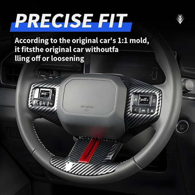 Carbon Fiber Style Kit Car Steering Wheel Trim Cover Panel for Toyota RAV4 2026 Auto Interior Decorations Accessories Protection Covers Accessory