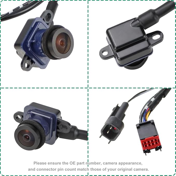 68192986AD Rear View Camera Replacement for Jeep Patriot 2007-2017 & Jeep Compass 2014-2017, OE Backup Cam Replaces 68192986AB, 68192986AC by GreenYi