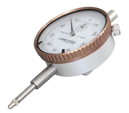 Accusize 0-10mm Dial Indicator, Resolution: 0.01mm, P900-S001 | 0-10mm x 0.01mm, AGD2 Style, Metric, Lug Back