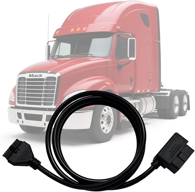 OBD2 16 Pin to 10 Pin Adapter Cable for PT30 HOS ELD Logbook,Compliant ECM w/DOT,Compatible with OBD 16pin Diagnostic Connector,Work for Freighliner/Kenworth/Peterbilt/Westernstar Truck