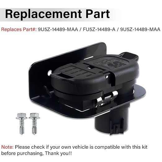Trailer Brake Harness Towing 7-Pin Round / 4-Pin Flat Plug Connector for 2009-2023 Ford F150 F250 F350 Trailer Connector 9U5Z-14489-MAA