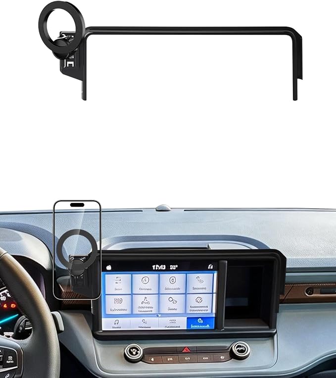 PZK Car Phone Holder for Ford Maverick 2022 2023 2024 XL/XLT/Lariat Accessories Only for 8-Inch Screen Fixed Clip Fixed Clip Compatible with Magsafe Car Phone Mount Strong Magnets 360° Rotation