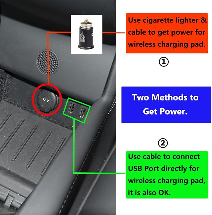for 2016-2021 Tesla Model S/Model X Wireless Charger, Center Console Qi Charging Station Storage Box Organizer Tray fits Tesla S Accessoires