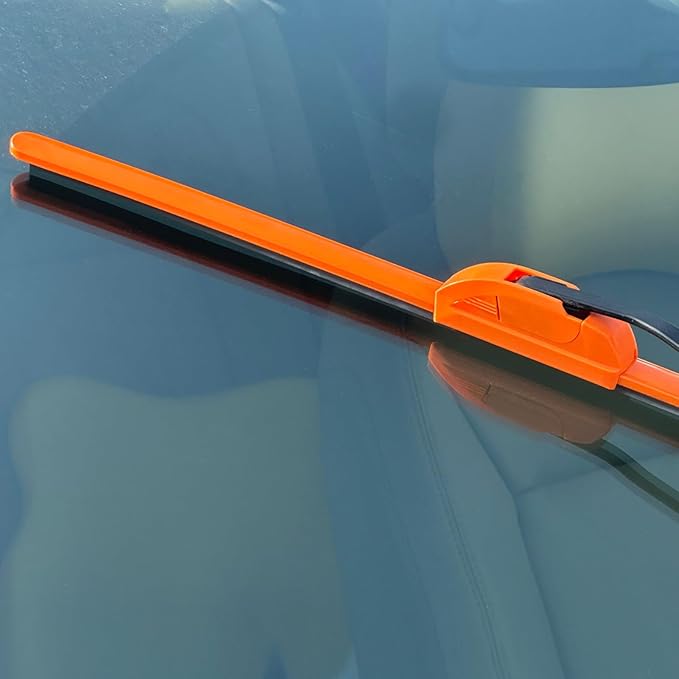 OEM QUALITY 19" + 18" PARRATI Premium All-Season Orange Windshield Wiper Blades (Set of 2)