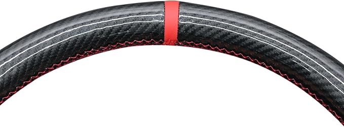 MEWANT Hand-Stitched Steering Wheel Cover Wrap for Dodge Ram 1500 2019-2023 Steering Wheel Accessories for Dodge Ram(Backsides Without Buttons)