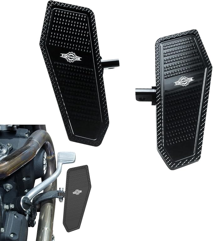 Black 8.5" Long Rider's Mini Floorboard Foot Pedal Pad Fits for Harley Davidson 2017-Before FX Dyna Softail FXDB FXD FXDF FXDWG FXSB FXST FXSTS FXSTSB (Black)