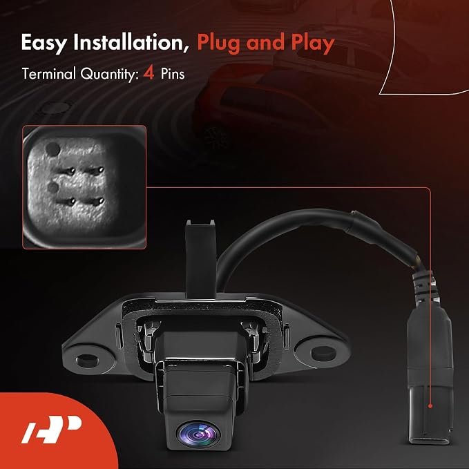 A-Premium Park Assist Camera Rear View Backup Reverse Camera Compatible with Select Toyota Models - 2010 2011 2012 2013 Highlander - Replace# 8679048130