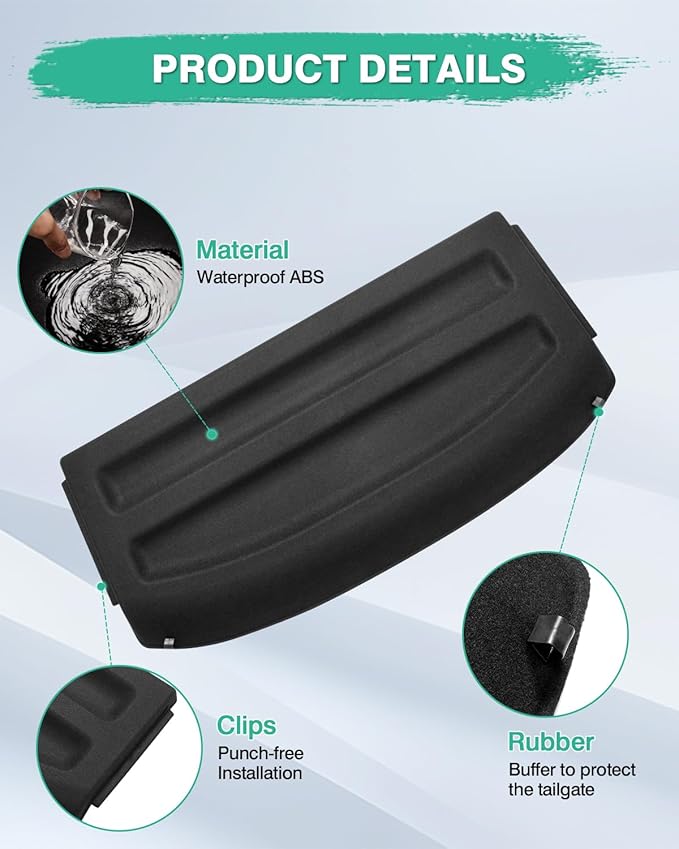 Powerty Cargo Cover for Honda HR-V 2016-2022, Trunk Cover Retractable Trunk Shielding Shade for 2016-2022 HRV Accessories All Weather Protection Cargo Luggage Cover