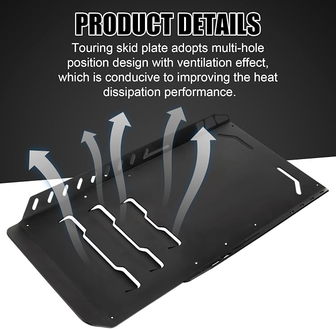 PSLER Touring Skid Plate - Lower Engine Base Chassis Guard Motorcycle Skid Plate Aluminium for CVO Road Glide Road King Street Glide Limited 2014-2025