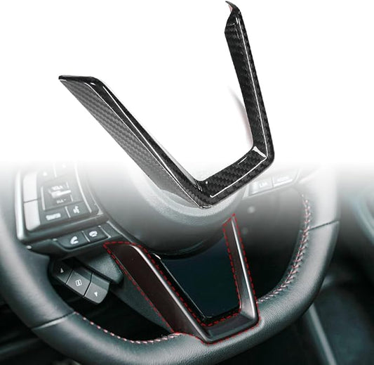 Jogon Dry Carbon Fiber Steering Wheel Lower Trim for Subaru WRX VB STI S4 2022 2023 2024 U-Shaped Frame, Steering Wheel Bezel Cover
