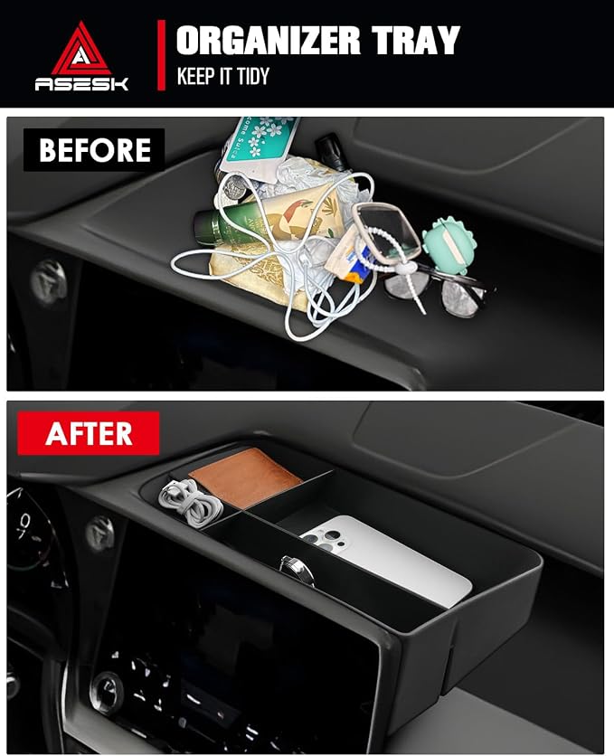 for 2024-2026 L EXUS TX350/TX350h/TX450h+/TX500h 3PCS Double Layer Center Console Armrest Organizer&Screen Organizer Tray