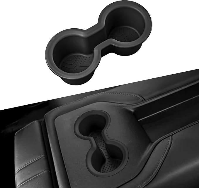smabee 7PCS Center Console Organizers for Honda Pilot 2023 2024 2025 2026 Front & Rear Cup Holder Inserts + Front & Rear Armrest Storage Tray + Divider Storage Insert Accessories Interior Black