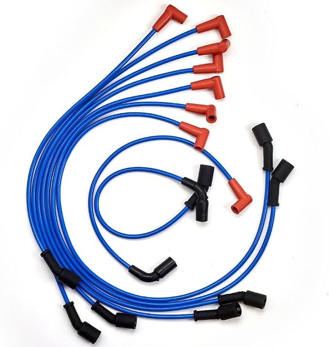 Spark Plug Wire Set for 5.0, 5.7, 6.2 Mercruiser and Volvo Penta with Flat Cap distributors Compatible with Mercruiser 84-863656A1 Compatible with Volvo Penta 3888328 Replaces Sierra 18-8828-1