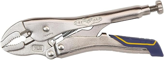 IRWIN VISE-GRIP Locking Pliers, Fast Release, Curved Jaw with Wire Cutter, 7-Inch (IRHT82580)