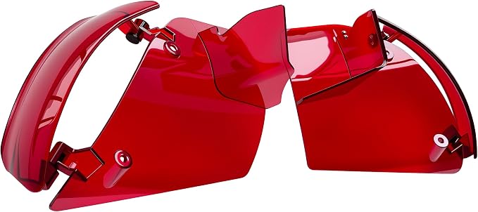 Side Wings Wind Air Deflector Fairing Fit for Harley 2024-2026 CVO Road Glide ST FLTRXSTSE 2024-2026 Road Glide FLTRX 2023-2025 CVO Road Glide FLTRXSE (Red)