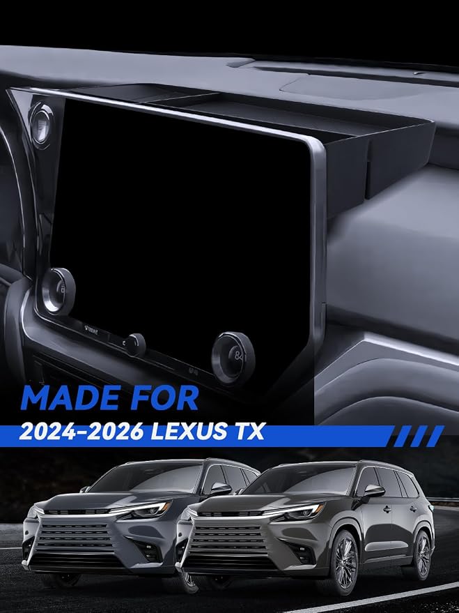 for TX Dashboard Console Organizer 2024-2026 Lexus TX350/TX350h/TX450h+/TX500h Accessories Behind Screen Organizer Storage Box Console Dash Tray (Only for 14" Screen)