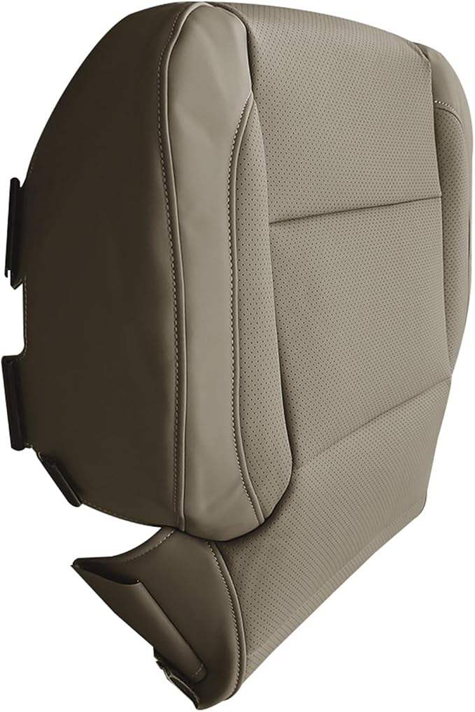 Replacement Driver Side Bottom Seat Cover Perforated Fits for Chevy Silverado GMC Sierra 1500 2500 3500 2015-2019 Tan (Also for Passenger Side)