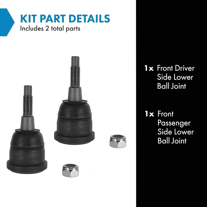 TRQ Front Lower Ball Joint Set Compatible with 2005-2007 Jeep Liberty