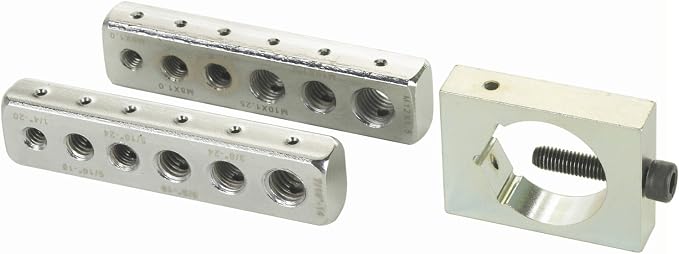 OTC 4794 Safety Wire Drill Guide Set, SAE and Metric - Use to Guide, Align, and Support Hex Heads or Bolt Threads for Safety Wire Drilling