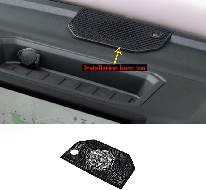 Stainless Steel Black Car Dashboard Speaker Mesh Net Panel Decorative Cover Fit forToyot-a Tundra 2022 2023 Auto Dashboard Speaker Grille Speaker Net Cover