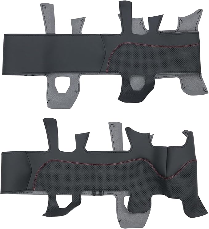 MEWANT Hand-Stitched Steering Wheel Cover Wrap for Dodge Ram 1500 2019-2023 Steering Wheel Accessories for Dodge Ram(Backsides Without Buttons)