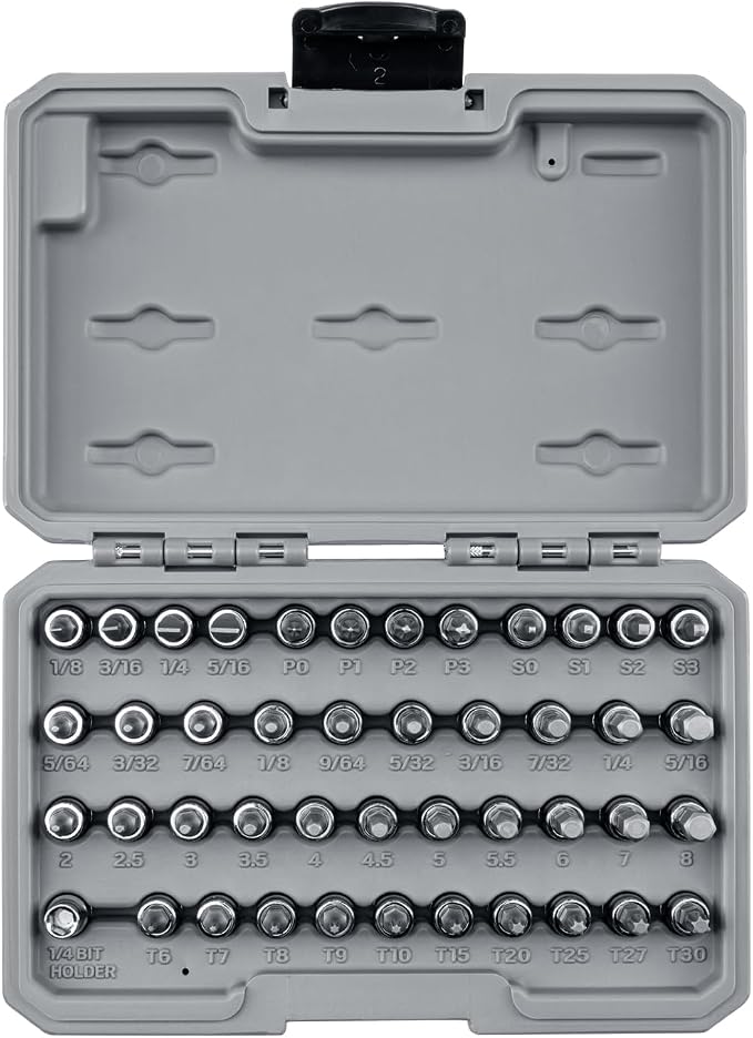 TEKTON Hex, Torx, Phillips, Slotted, Square Bit Socket Set | SHB90302