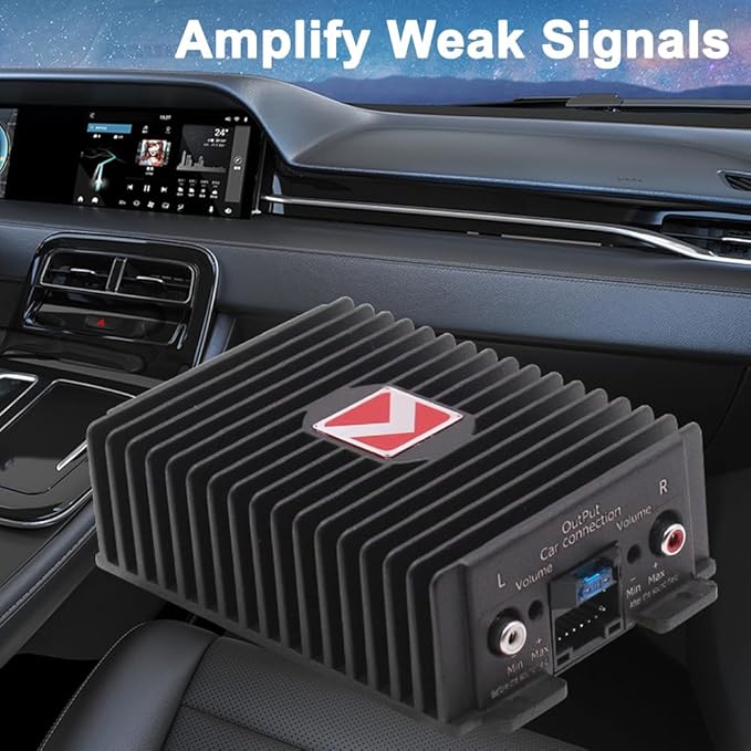 4-Channel Car Amplifier 80Wx4 Audio Power Booster with Pure Copper Transformer Enhanced Sound Quality Audio Amplifier Digital Power for Car Systems