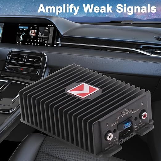 GoolRC 4-Channel Full-Range Amplifier, 80Wx4 Audio Modification Power Amplifier Digital Sound Processor Class A/B for Android Car Player