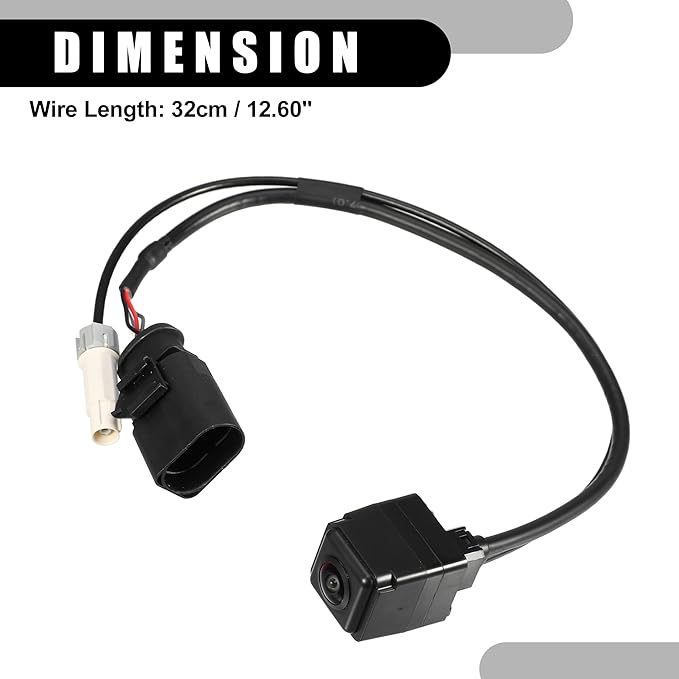 Rear View Back Up Camera No.95B980551L - Car Rear Park Assist Reverse Camera - for Porsche Macan 2015-2020 Plastic Black - 1 Pc