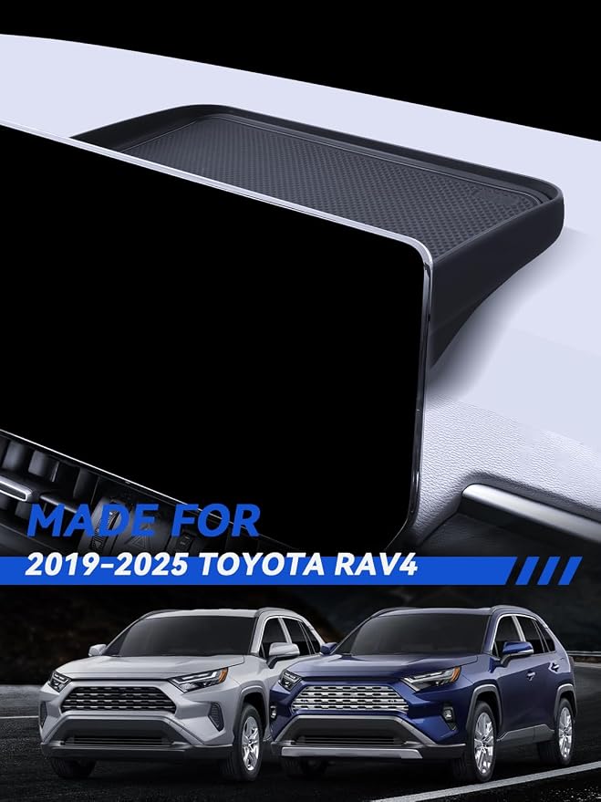 for RAV4 Dashboard Console Organizer 2019-2025 Toyota RAV4 Hybrid LE/XLE/Limited/Adventure/XLE Premium/TRD Off Road Accessories Behind Screen Organizer Storage Box Console Dash Tray