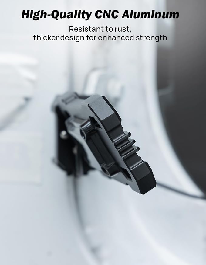 JOYTUTUS CNC Foot Pegs Doors Off with 7 Lighting Modes Compatible with 2007-2025 Wrangler JK, JL & Gladiator JT, Exterior Door Hinge Foot Rest Pedals Footrests