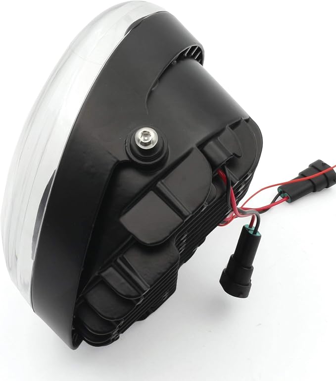 Black led Headlight with Angel Eye Replacement Fit for Harley Davidson vrod vrscf v-rod night special