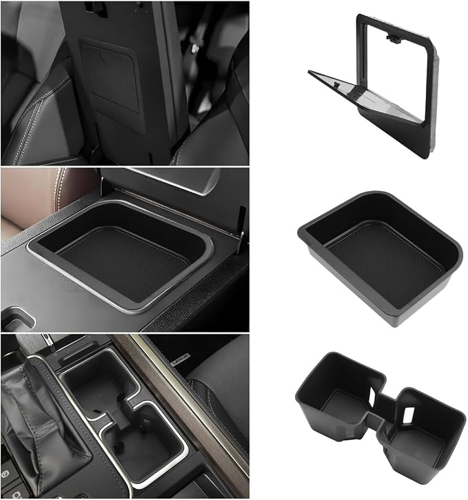 LUWU Center Console Organizer for 2024 2025 2026 Lexus GX 550 Accessories Hidden Box, Armrest Storage Box, Center Console Cup Holder GX 550 Accessories 2025 2026 3-Pack (ONLY FIT FOR COOL BOX)
