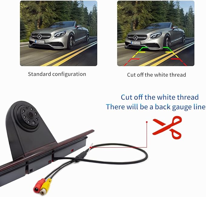 Car Brake Light Backup Camera for Mercedes-Benz Sprinter/VW Crafter Vans LED Light Parking