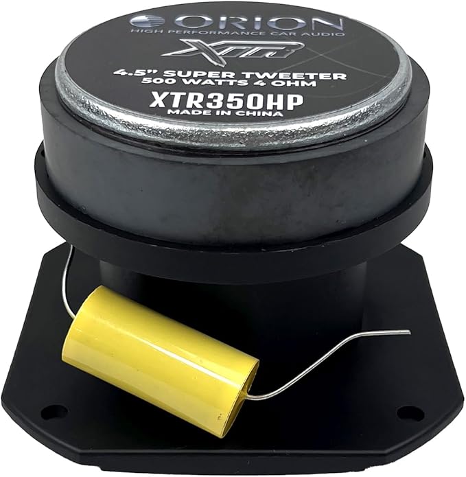 ORION XTR Series XTR350HP 3.4” Big Motor Super Tweeter | Aluminum Diaphragm, 1” Voice Coil, 125W RMS, 500W Max, Built-in Crossover - High Performance, Pro Car Audio Tweeter (Pair)