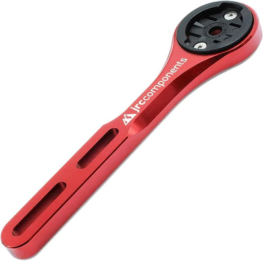 JRC Components Amplitude Underbar Computer Mount for Road & Gravel Bikes | Compatible with Garmin Edge Computers | Lightweight Aero Handlebar Mount for Bicycles (Red)