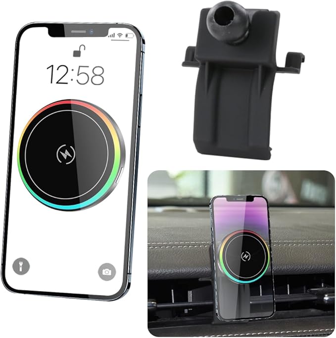 Car Magnetic Phone Mount for Cadillac XT5 2017-2026 and Cadillac XT6 2020-2025 Auto Interior Accessories Best Cellphone Holder Fast 15W Wireless Charger Cell Phones Magnet Charging Screen Stand