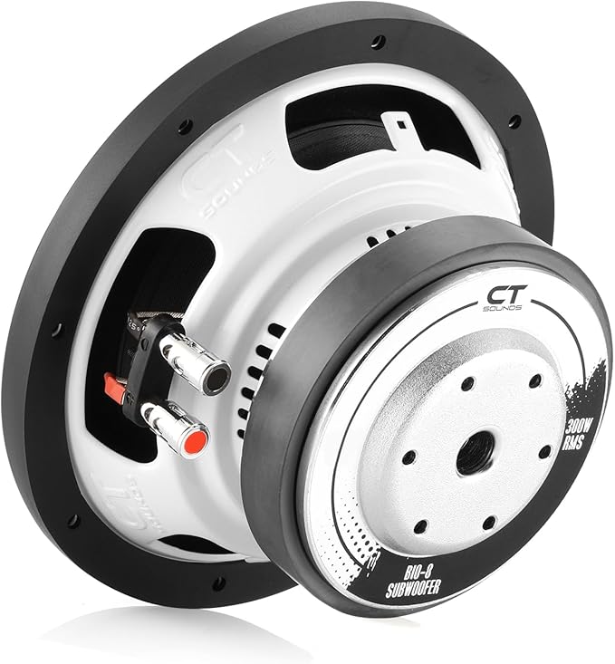 CT Sounds Bio 8” 600-Watt Dual 2-Ohm Car Subwoofer