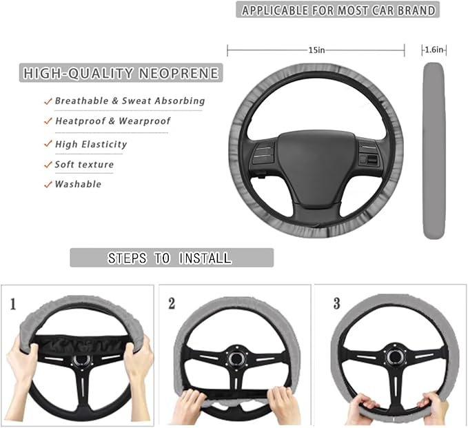 INSTANTARTS Highland Cattle Sunflower 13 Pcs Car Seat Cover Set Southwest Africa Aztec Seat Belt Cover Steering Wheel Cover Key Fob Coaster Lipstick Cover Auto Protectors