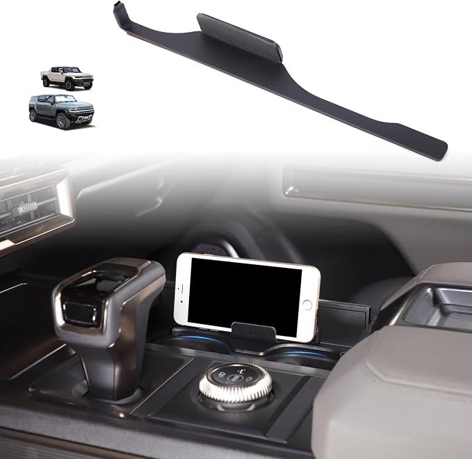 for Hummer EV SUV Pickup Accessories Cup Holder Insert Organizer,Cup Holder Expander for Car, Cup Holder Pocket Organizer,Designed for Things Like Phones and Glasses for 2022-2024 2025+ (Black)