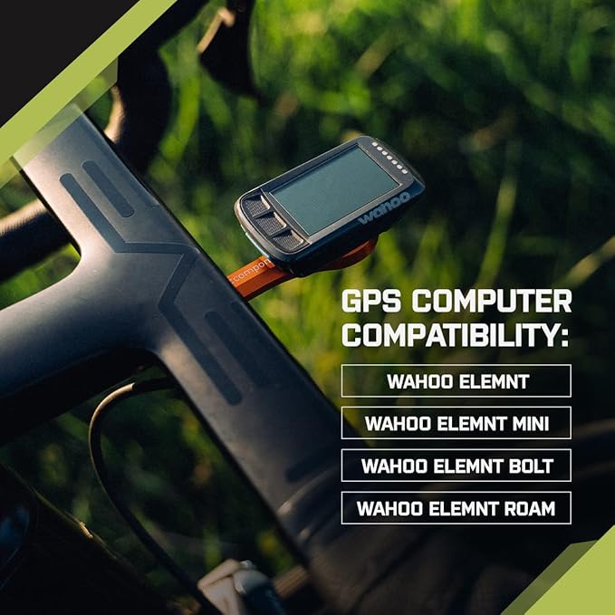 JRC Components Wahoo Computer Mount | Amplitude Computer Mount - Wahoo GPS Cycling Computer | Wahoo Elemnt Bolt Bike Computer - Elemnt Mount | Elmnt Wahoo - Bar Fly Mount | Wahoo Mount - Gunmetal