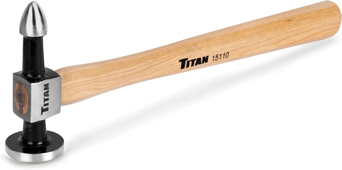 Titan 15104 4-Piece Professional Auto Body Hammer Set, High-Density Hickory Wood Handles