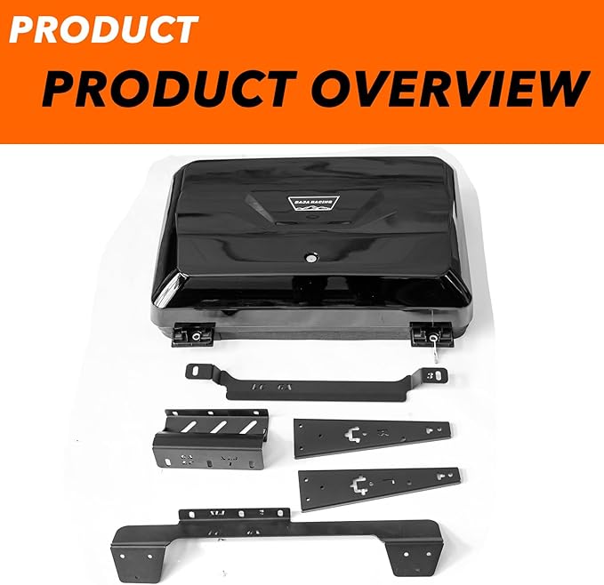 Exterior Side Mounted Gear Carrier Toolbox Storage Box with Lock for 2024-2026 Toyota Land Crusier Prado J250/LC250/1958 Side Storage Box Black