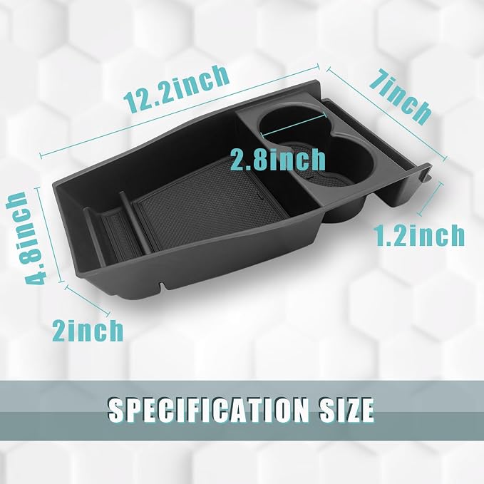 BestEvMod Lower Dash Cover & Lower Center Console Organizer Cup Holder Tray Compatible with Hyundai Ioniq 5 2022-2024