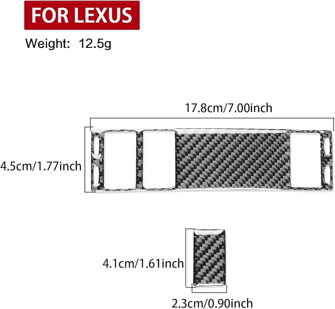 Soft Carbon Fiber Car Interior Heating Control 2/Piece Decorative Sticker for Lexus RC300 350 200T 15-24 Carbon Fiber Interior Accessories