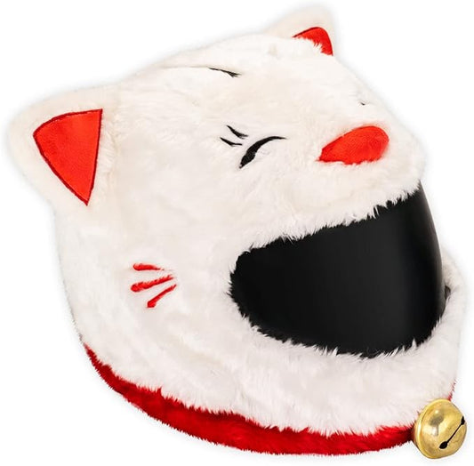 MotoLoot Helmet Cover for Motorcycle Helmet, Fun Rides and Gifts (Cover Only. Helmet Not Included) - Lucky Cat